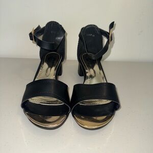 Elegant Black and Gold Women's Sandals